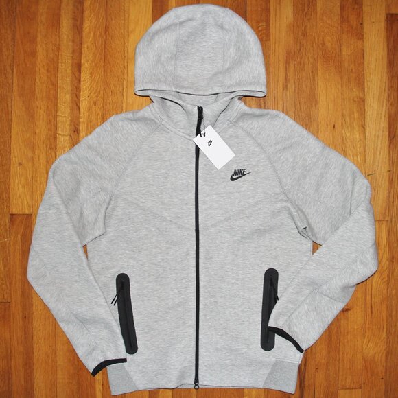 Nike Sportswear Tech Fleece Windrunner Hoodie Mens L XL Dark Grey Heather - Picture 1 of 5